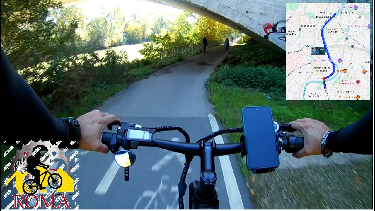 Ciclabili di Roma : Ciclabile Tevere - Da Ponte Sublicio a Ponte Marconi MTB EBIKE