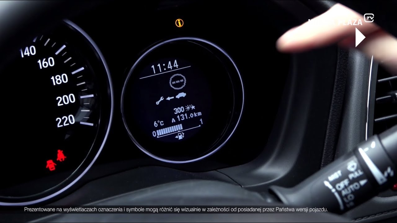 Poradnik HondaPlazaTV- #12 HRV 2015+ Jak sprawdzić ile km/dni do przeglądu / znaczenie symboli