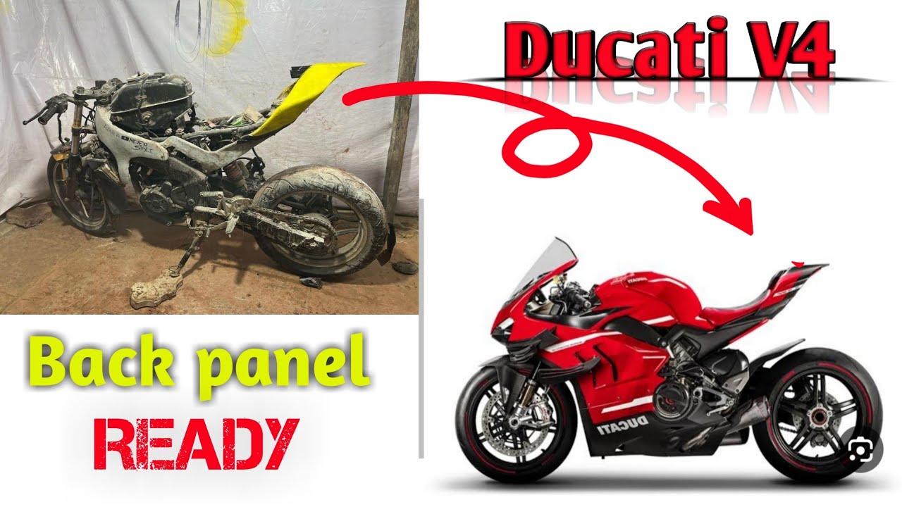 Finally Back Panel Ready for Homemade ducati v4 || SuperBike