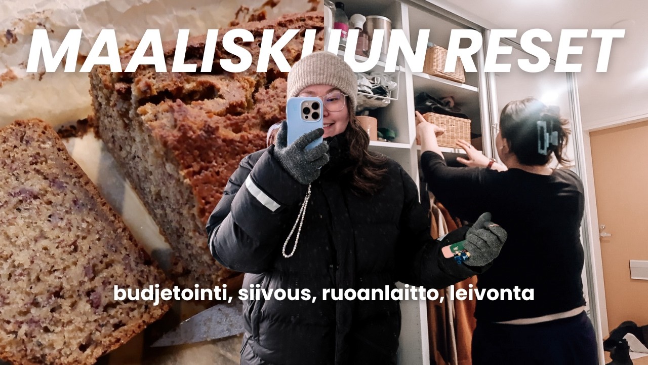 Hello maaliskuu ✨ Kuukauden reset | budjetti, vaatekaapin siivous & arki‑leivontaa