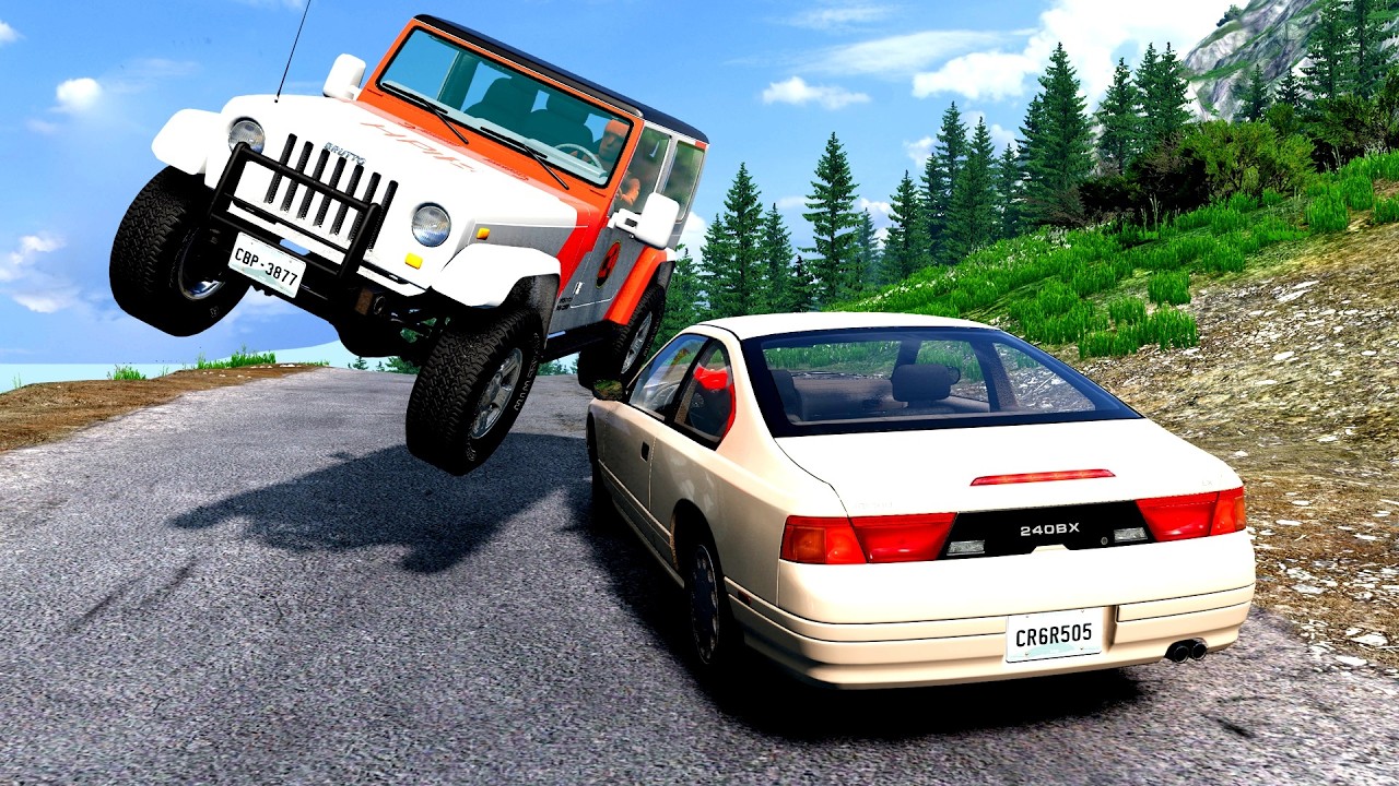 High Speed Traffic Car Crashes #256 - BeamNG Drive | CrashBoomPunk