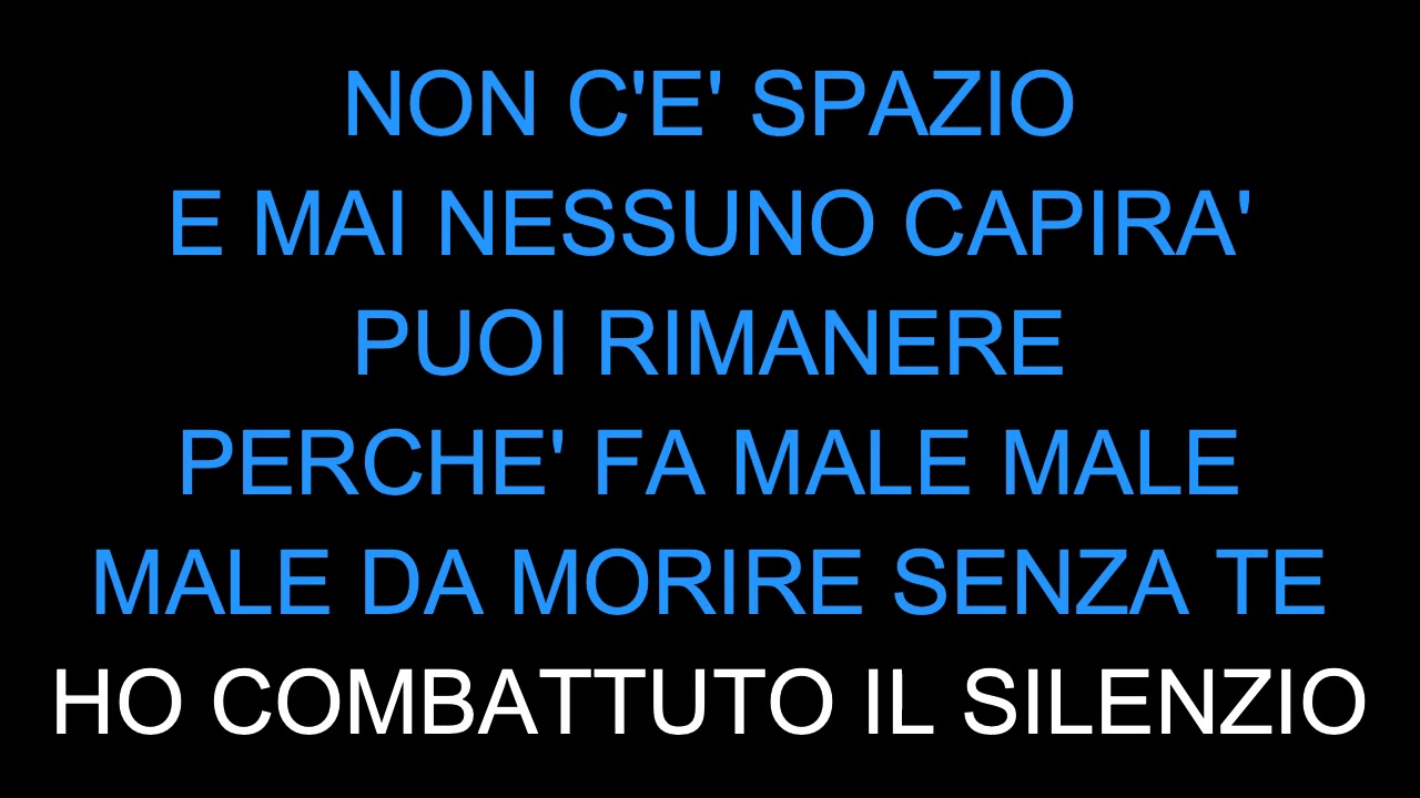 Tiziano Ferro   Sere Nere - Karaoke