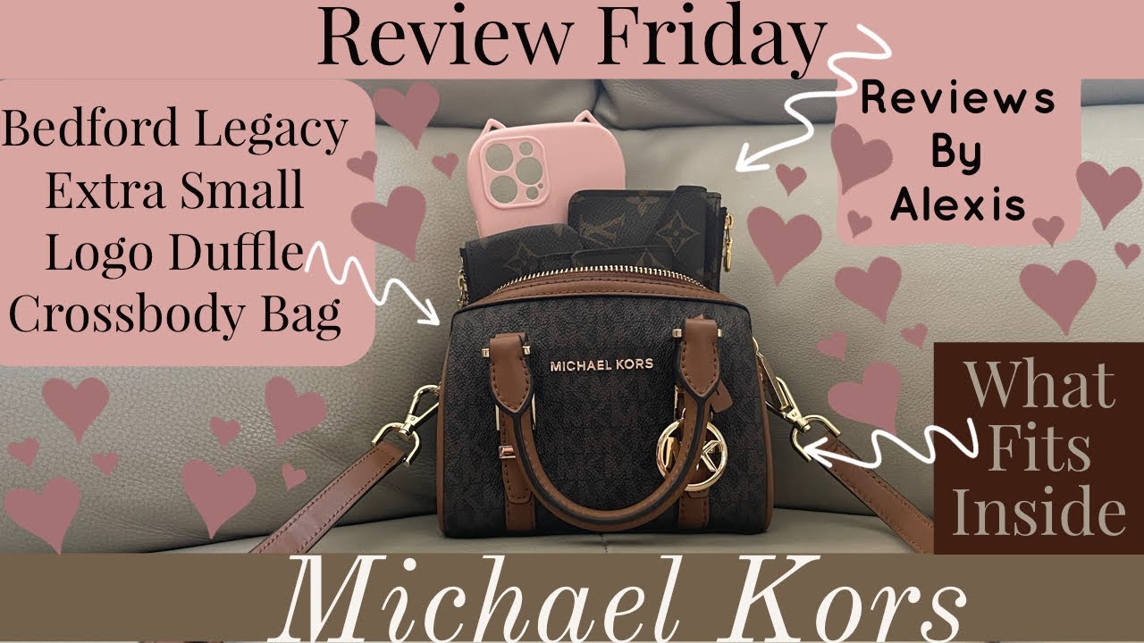 Michael Kors | Bedford Legacy Extra Small Logo Duffle Crossbody Bag | What Fits Inside |