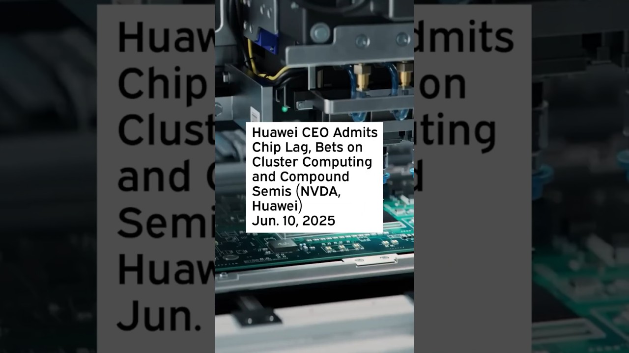 Huawei CEO Admits Chip Lag, Bets on Cluster Computing and Compound Semis #NVDA #NVDAStock #NVDANews