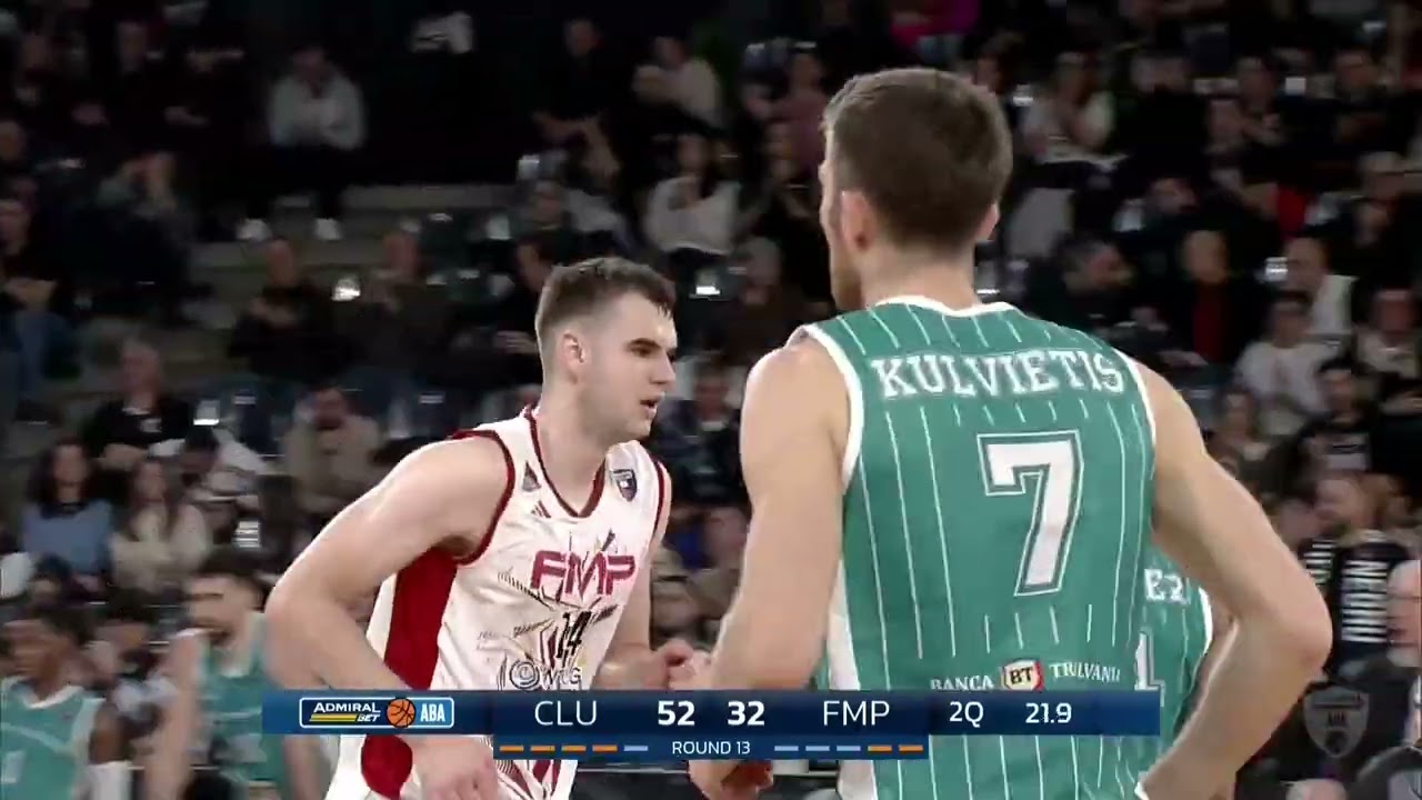 AdmiralBet ABA League 2025/26, extended HL, R13: U-BT Cluj-Napoca - FMP (3.1.2026)