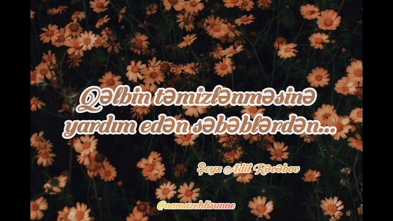 Qəlbin təmizlənməsinə yardım edən səbəblərdən... // Şeyx Adil Rəcəbov #namazehlisunne 