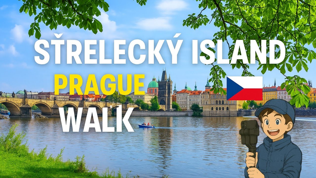 Střeleck&yacute; Island, Prague 🇨🇿 | 4K Walking Tour with Real City Sounds