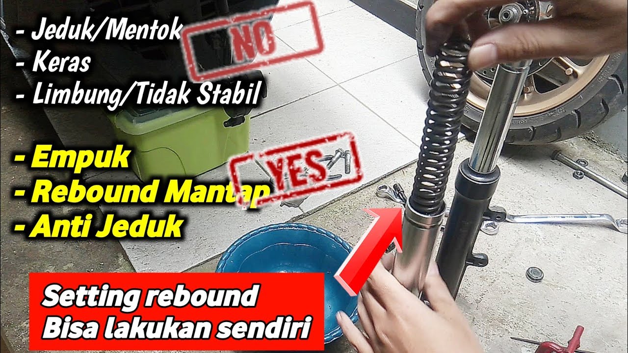 Setting rebound shock depan nmax. shock depan lebih stabil dan anti jeduk. Shock pakai oli hidrolik