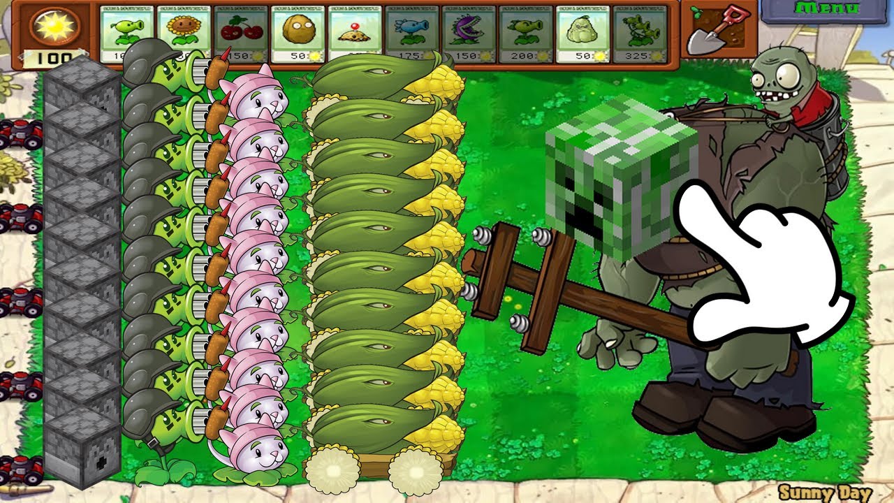 PvZ Minigame - Minecraft vs Best Strategy