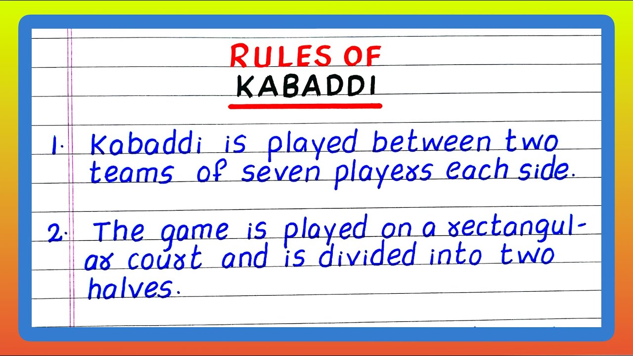 Rules of Kabaddi | Rules of Kabaddi Game | Rules of Kabaddi Match | Updated Video