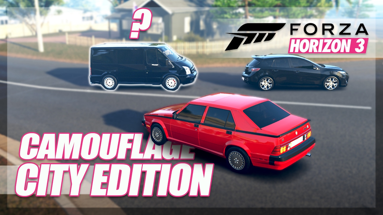 Forza Horizon 3 - Camouflage City Edition! (Mini Games & Random Fun)