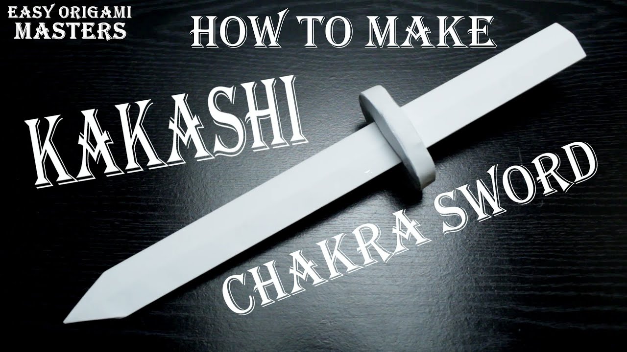 How to make a young Kakashi chakra sword out of paper. (Easy Origami - Masters)
