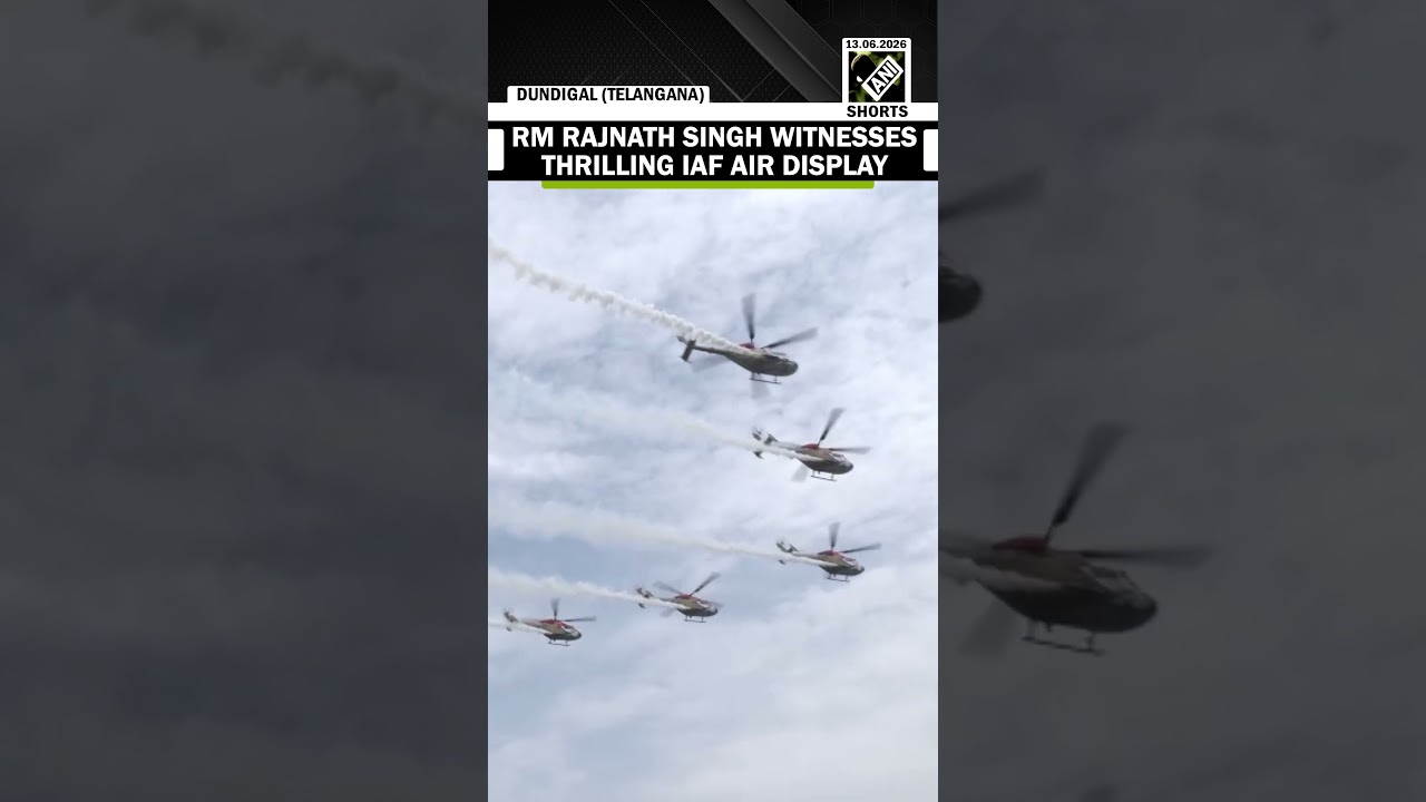 WATCH: Defence Min Rajnath Singh witnesses thrilling IAF air display at AFA Dundigal