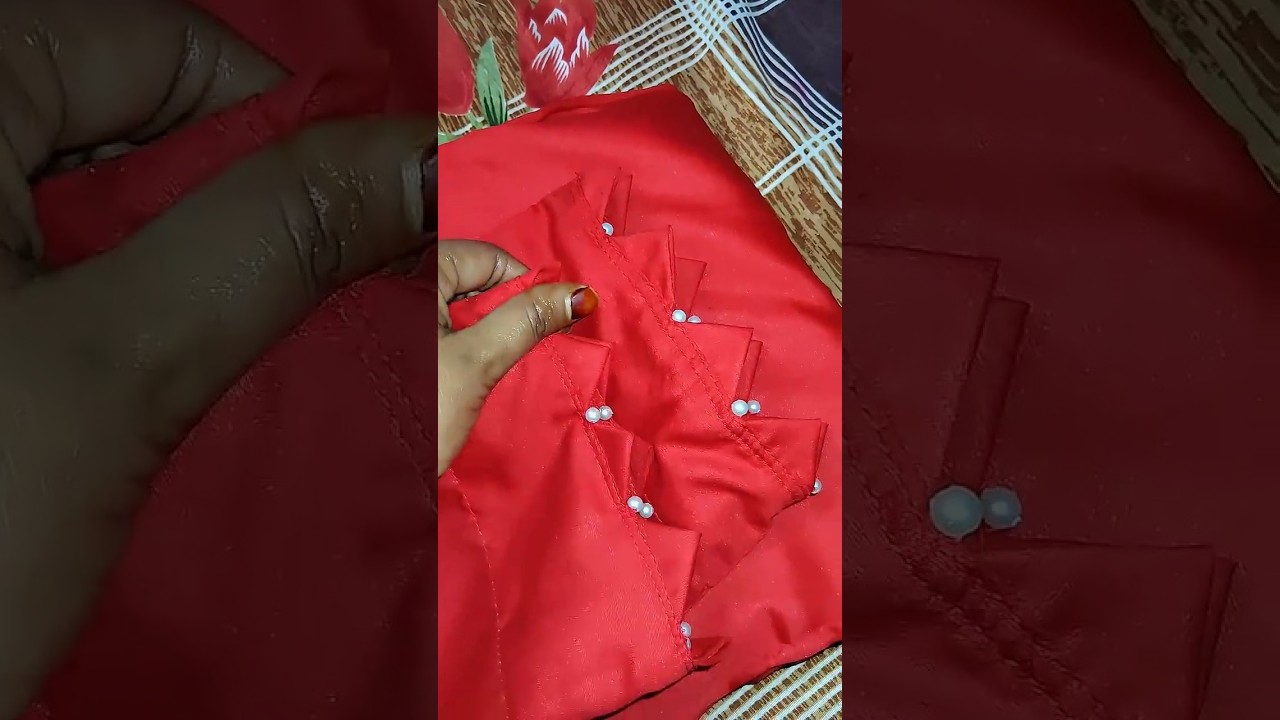 Easy & simple trouser design with pearl ✨😱 #shorts #ytshorts #stitching #trouserdesign #pearl