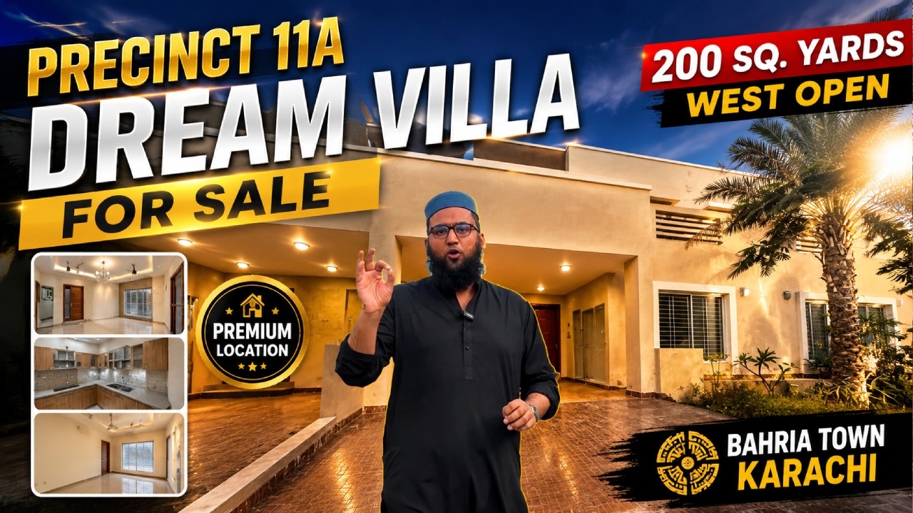 Precinct 11A Dream Villa for Sale | 200 Sq. Yards West Open in Bahria Town Karachi