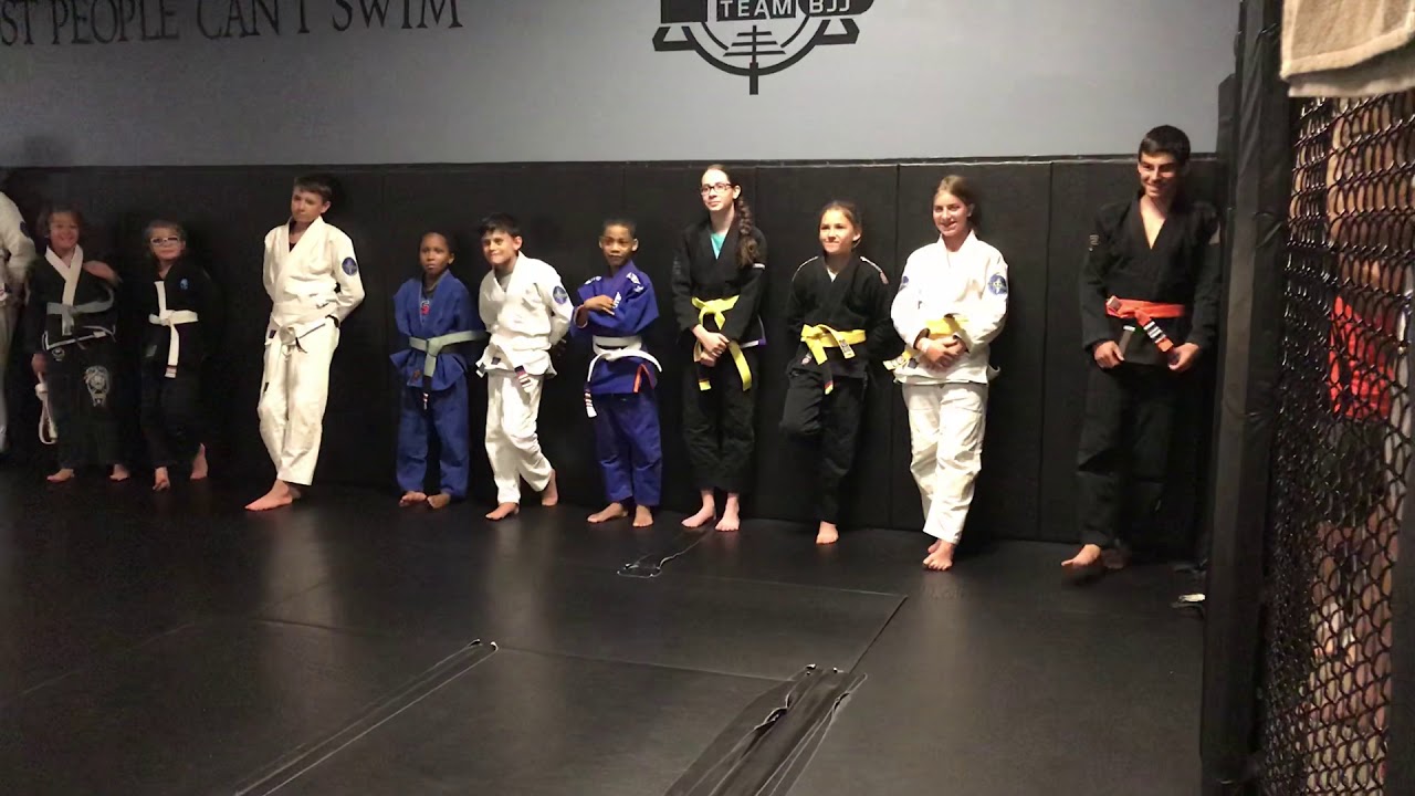 Belt promotion. Trey getting his green belt  #jiujitsu #bjj #greenbelt #deepwater