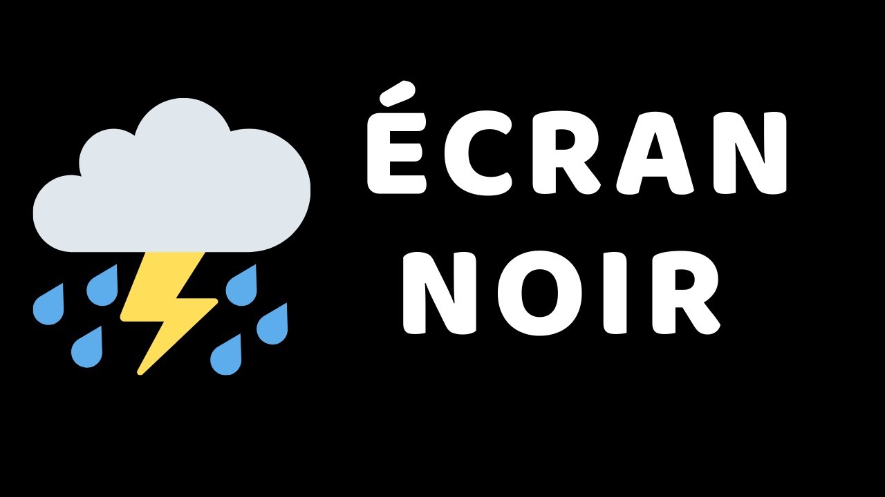 🎧🌧️⚡ BRUIT DE LA PLUIE ET ORAGE POUR DORMIR | ECRAN NOIR | 1H