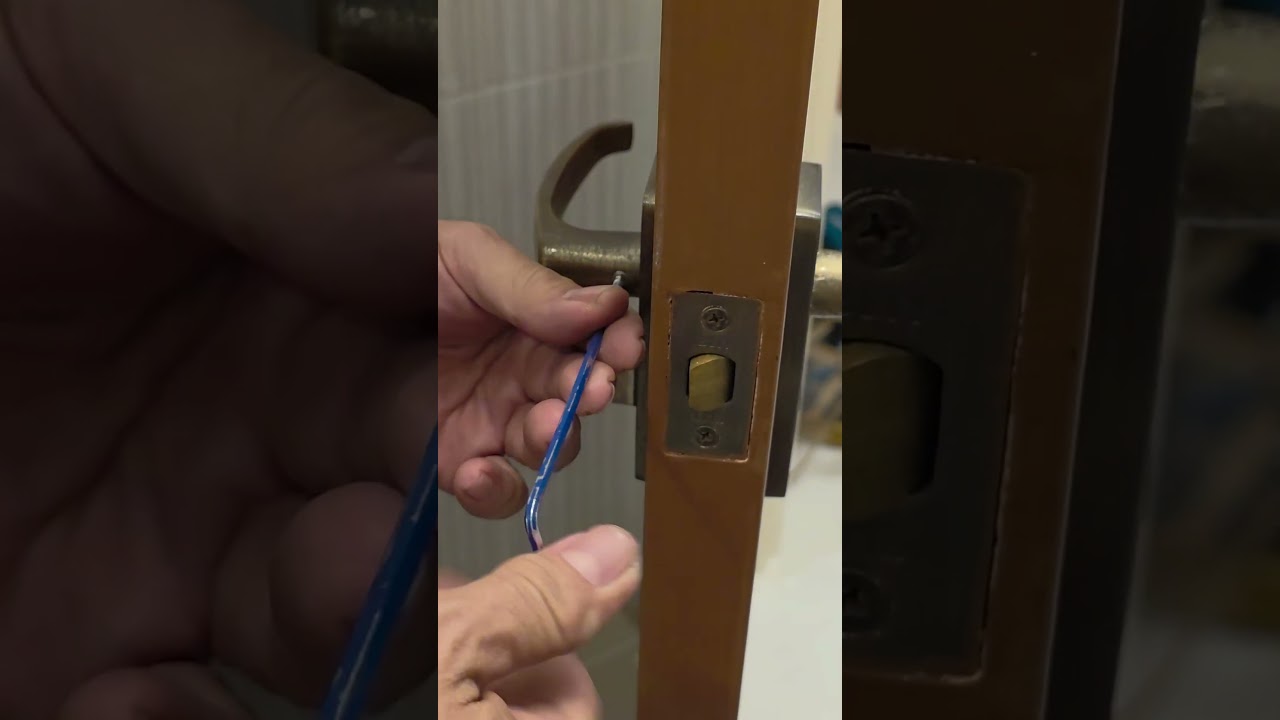 Door latch could not retract back when the level handle is pressed down. How do I resolve this?