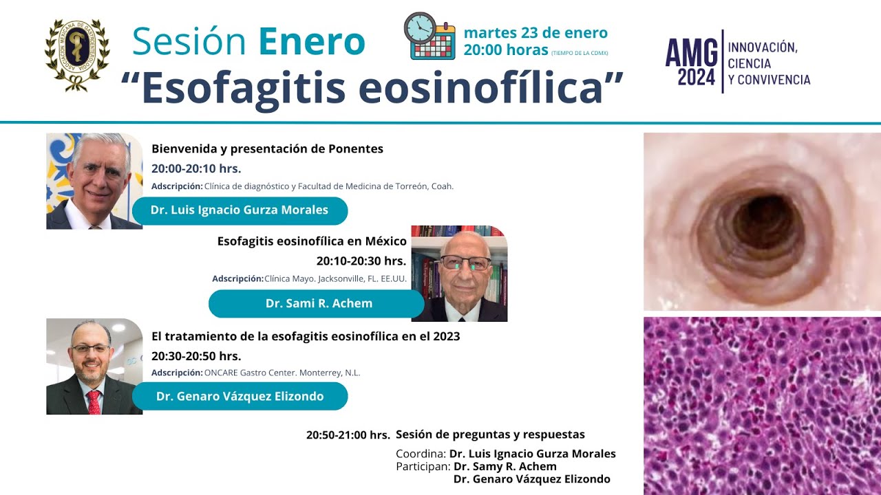 Sesión Mensual Enero 2024: Esofagitis eosinofílica