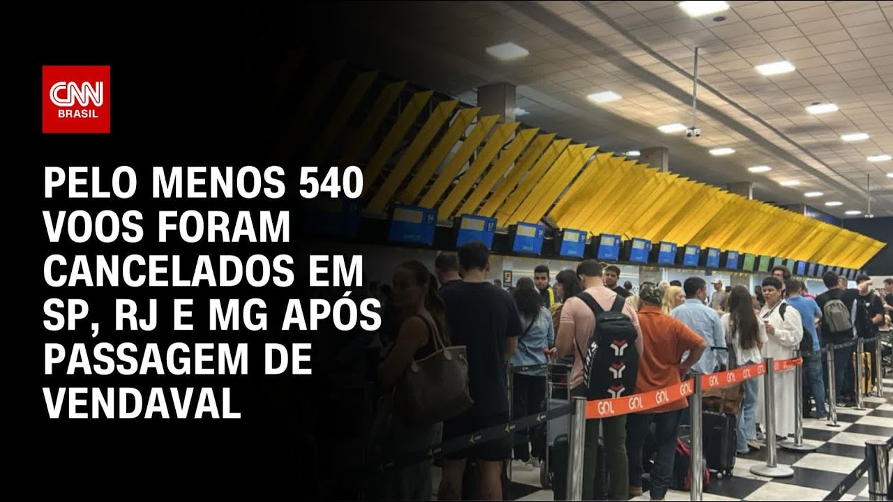 Vendaval: Voos cancelados em SP prejudicam opera&ccedil;&otilde;es em outros estados | CNN 360&deg;