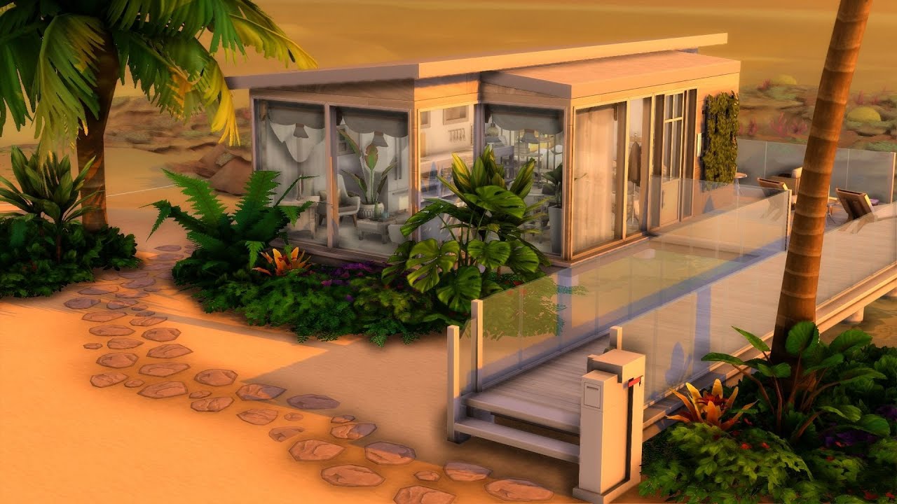 I renovated MsGryphi's Dystopian Beach House | The Sims 4: Speed Build