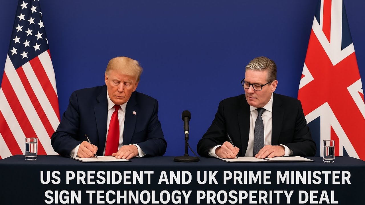 US President and UK Prime Minister Sign Technology Prosperity Deal.