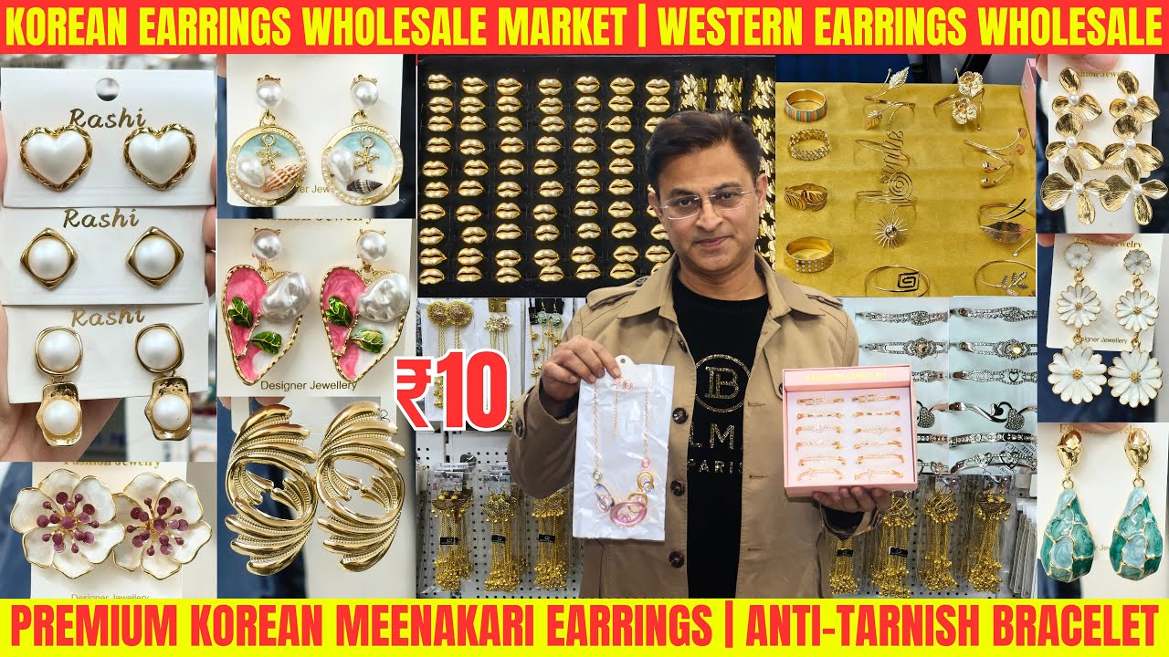 Premium Korean Meenakari Earrings Wholesale Market Delhi Turkman Gate | Anti-Tarnish Bracelet