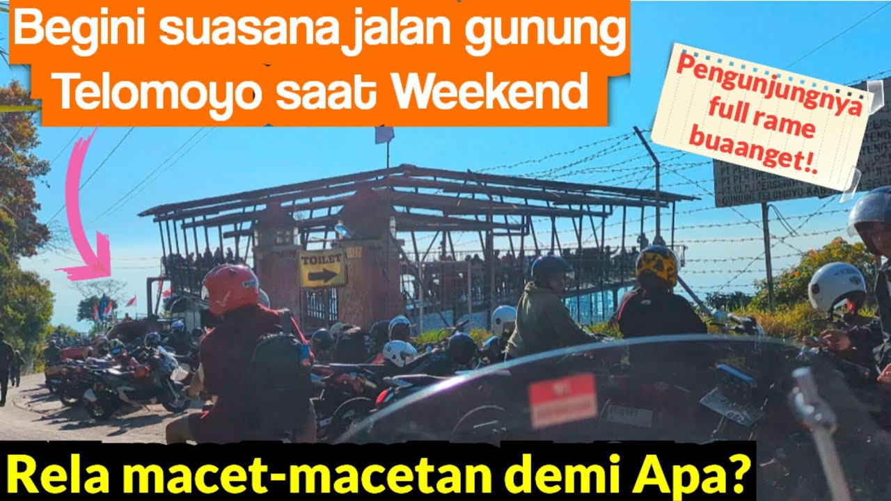 Suasana jalan gunung Telomoyo saat weekend💥