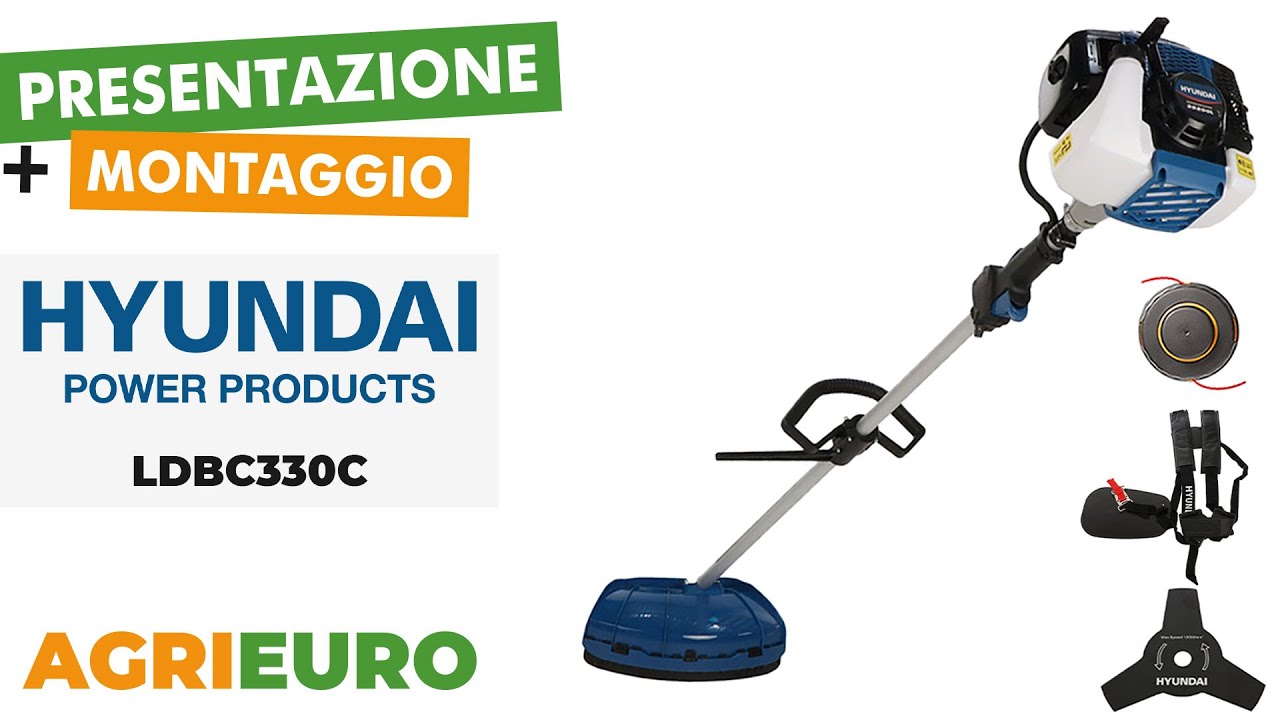 Presentazione e montaggio Hyundai LDBC330C - Decespugliatore a scoppio 33 cc: completo e potente