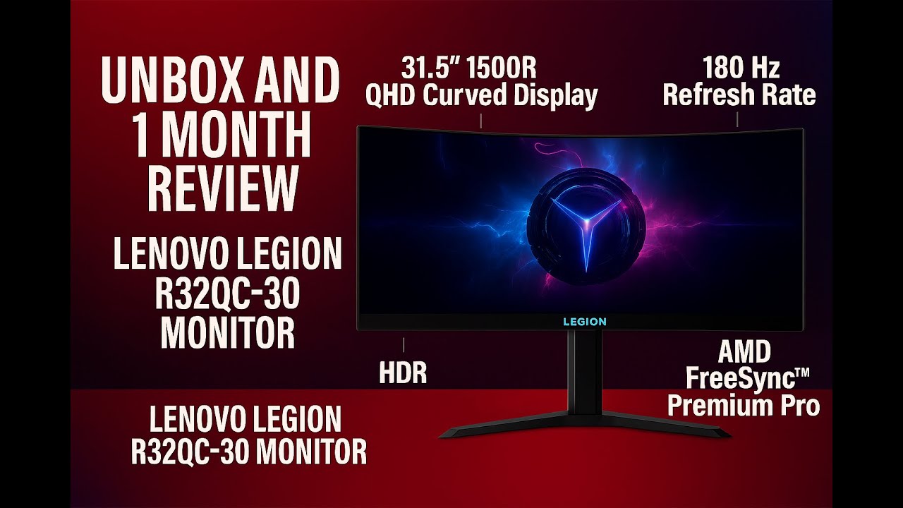 Lenovo Legion R32qc-30 Unboxing & First Look (31.5