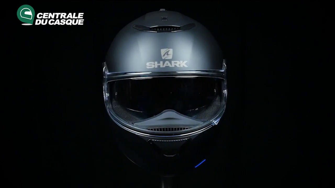 360&deg; Shark Spartan Blank Mat Black - Centrale-du-casque.com