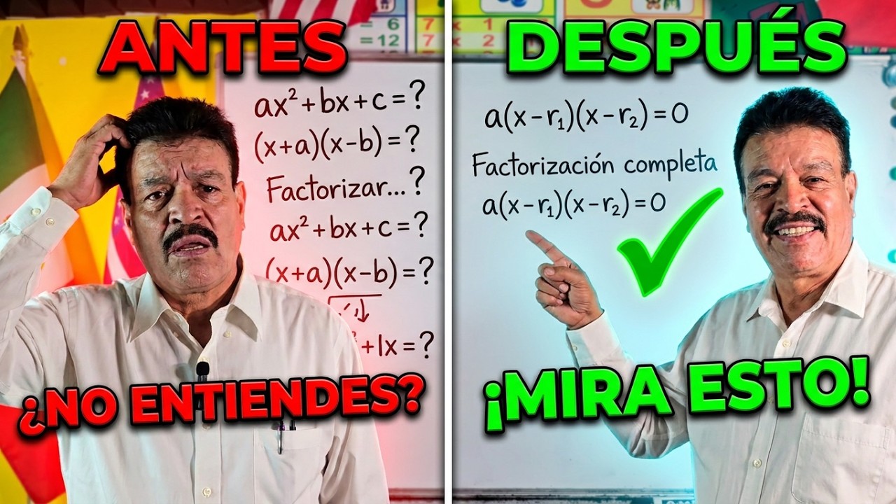 MASTER FACTORIZATION | 10 EASY AND FAST EXPLAINED CASES | ALGEBRA FOR HIGH SCHOOL