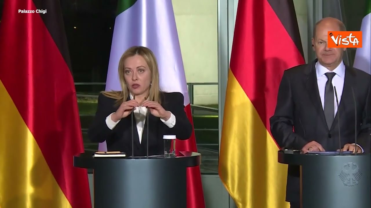 La conferenza stampa Meloni - Scholz a Berlino - INTEGRALE parte 3