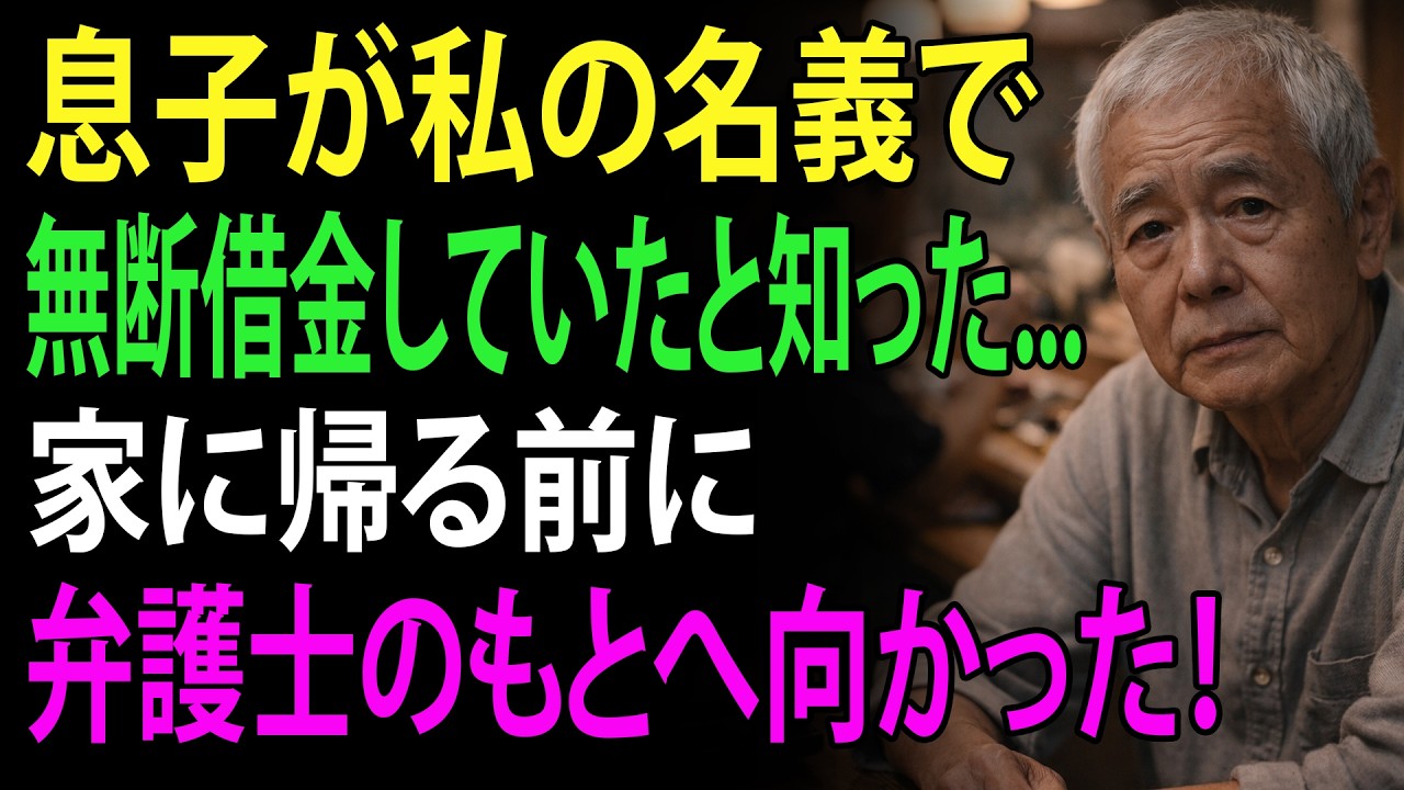 息子が私の名義で無断で銀行から借金していたと知った――私は家に帰る前に弁護士のもとへ向かった