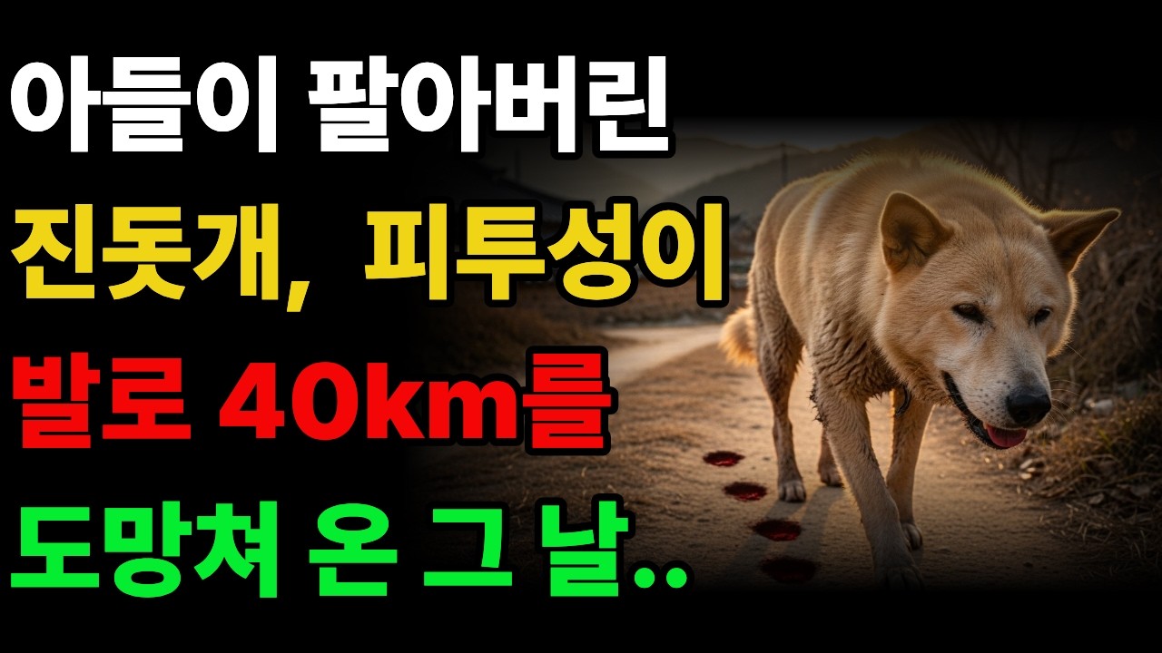 아들이 팔아버린 진돗개, 피투성이 발로 40km를 도망쳐 온 그 날  #진돗개사연 #감동사연 #진돗개 #강아지 #노후사연 #드라마 #오디오북