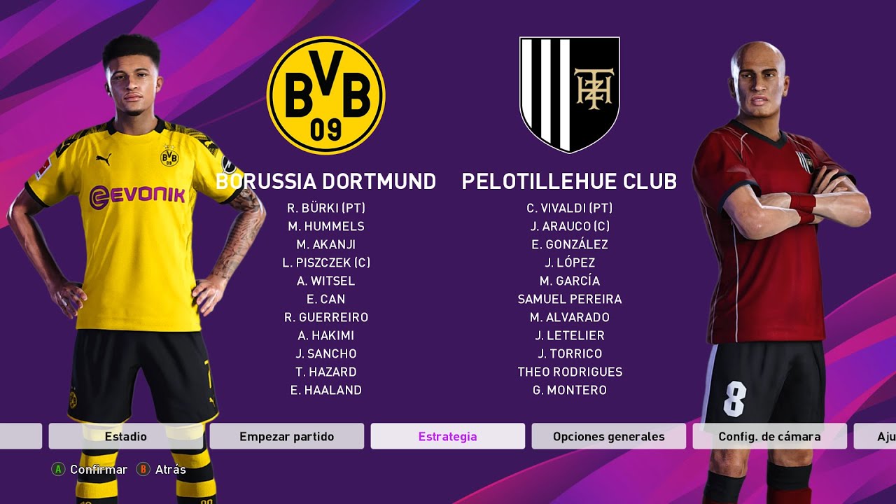 eFootball PES 2020 Loquendo, Amistoso internacional ficticio 3, B. Dortmund vs Pelotillehue Club