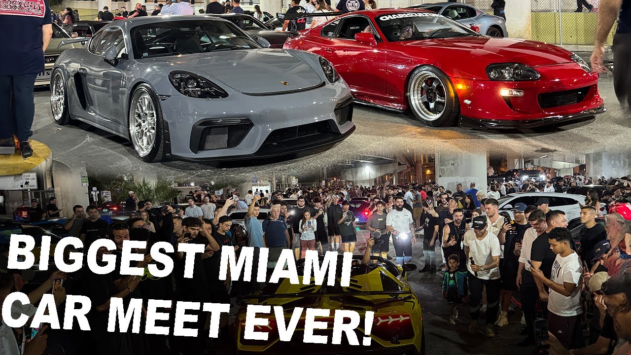 Midnight Car Meet in Miami with my Porsche GT4