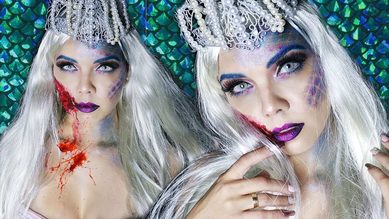 SEREIA ZUMBI: Maquiagem de Halloween | Zombie Mermaid Makeup