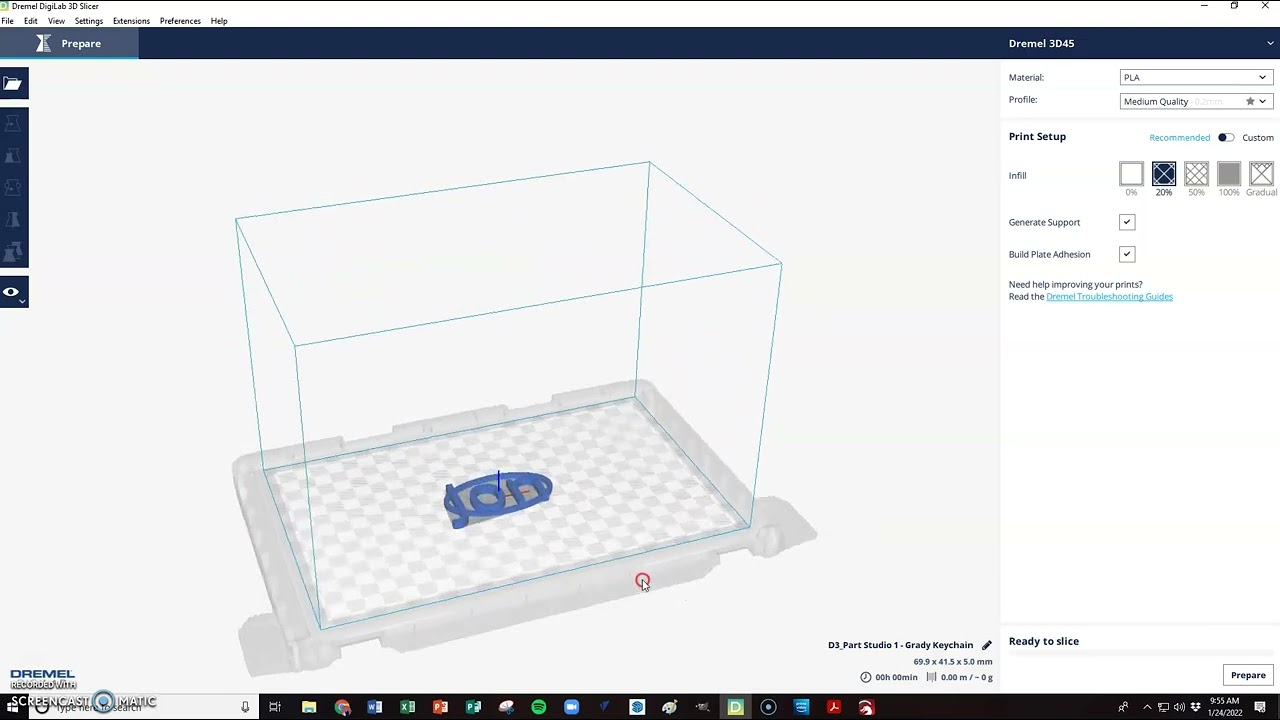 Slicing STL to GCODE using Dremel DigiSlicer