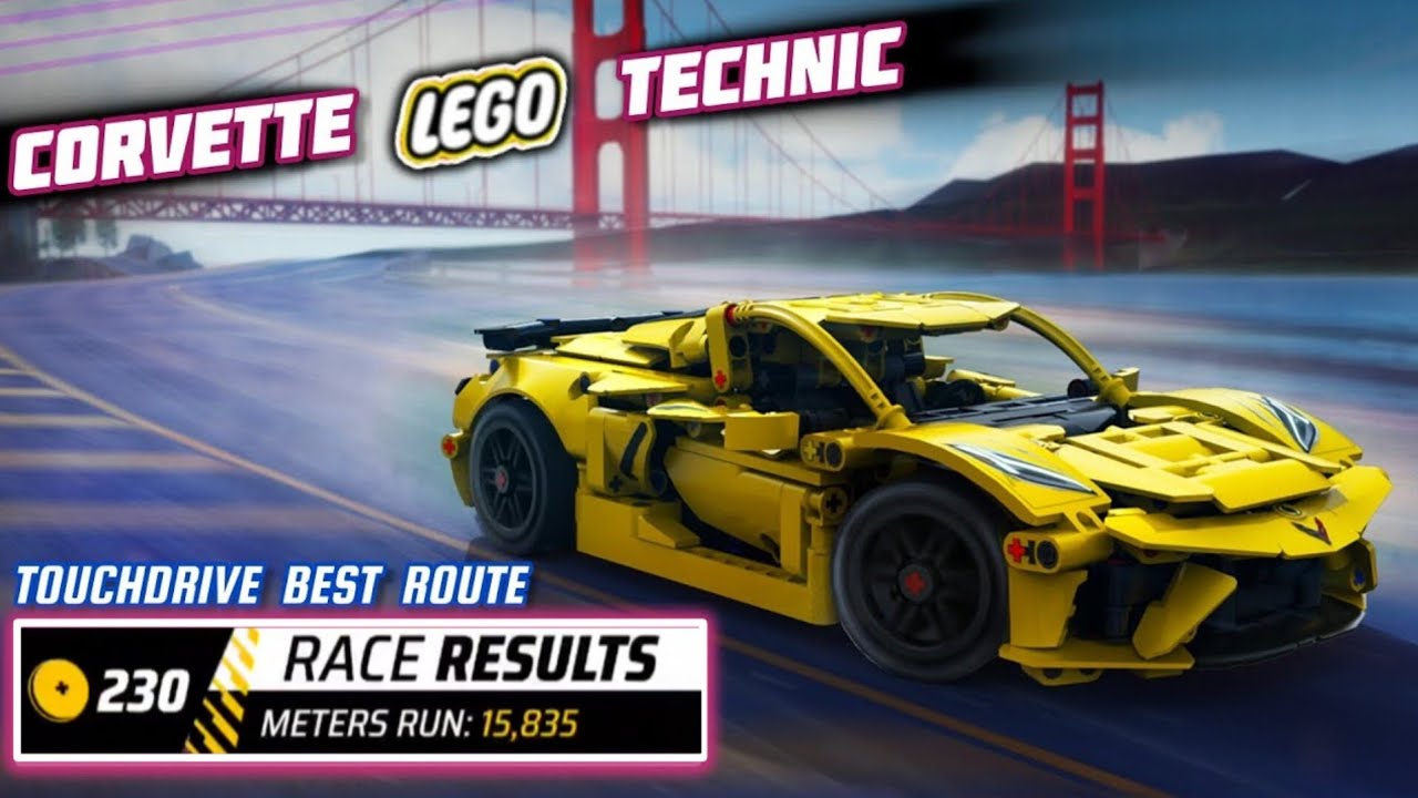 Asphalt LEGENDS UNITE Lego Technic Corvette Stingray Hunt Guide Соберите 230 монет Touch Drive То...