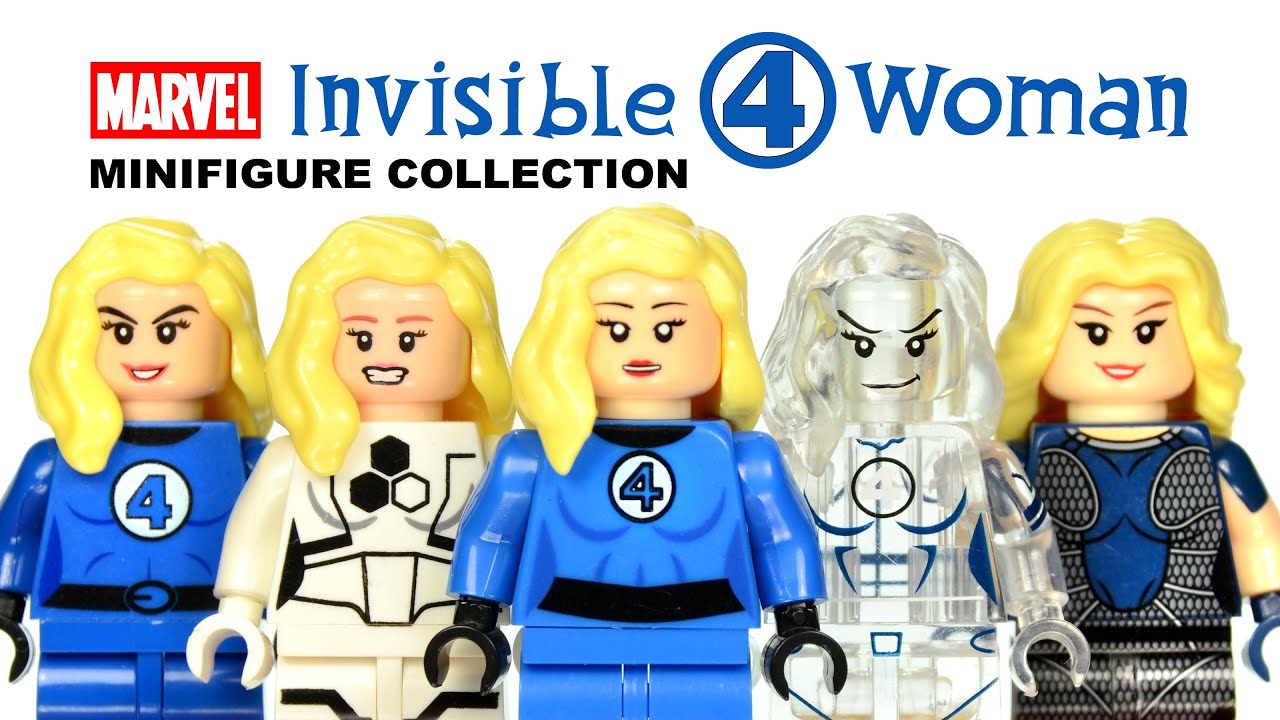 Fantastic Four Invisible Woman LEGO KnockOff Minifigure Collection Marvel Super Heroes