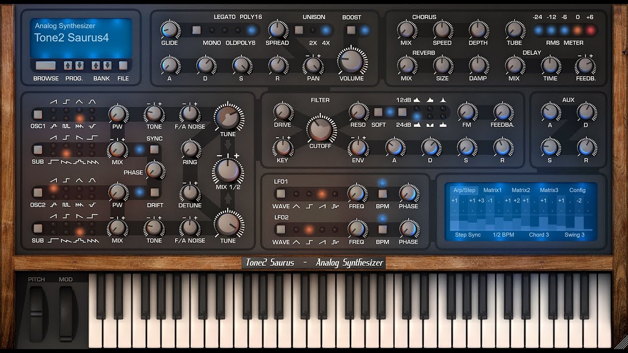 Tone2 Saurus 4: True Analog Emulation (Sound Demo)