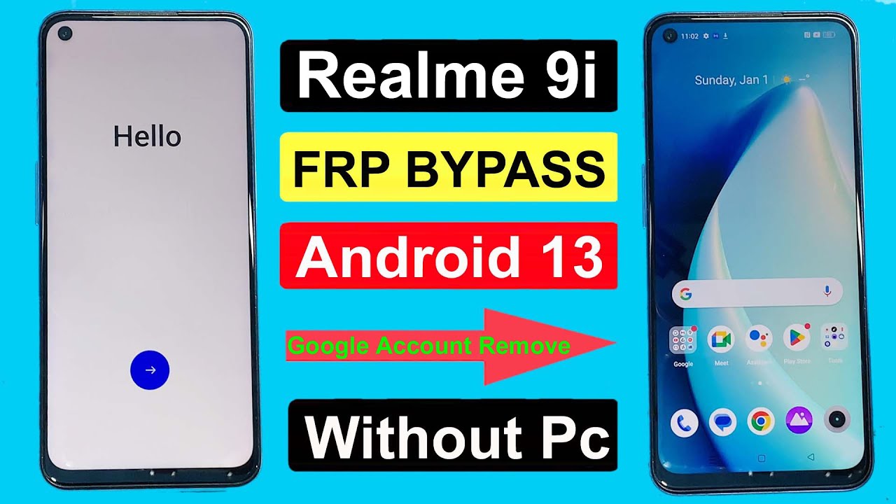 Realme 9i Frp Bypass Android 13 | Realme (RMX3491) Google Account Bypass Without Pc | New Solution