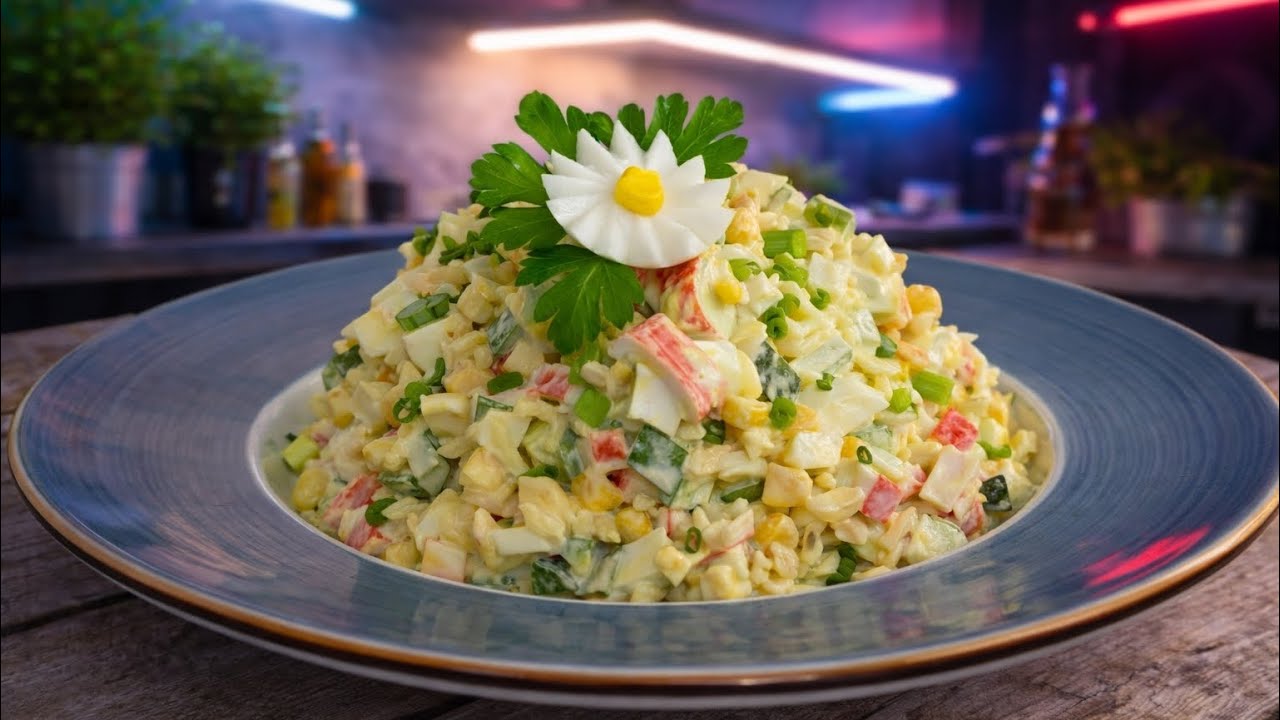 САМЫЙ ВКУСНЫЙ КРАБОВЫЙ  САЛАТ  С  РИСОМ❗️КЛАССИЧЕСКИЙ РЕЦЕПТ❗️ 