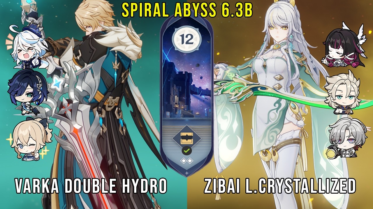 C0 Varka Double Pyro and C0 Zibai Lunarcharged | Genshin Impact Abyss 6.3b Floor 12 9 Stars