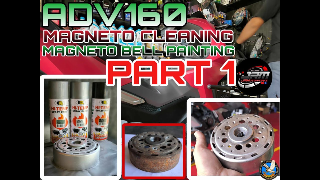 ADV160 MAGNETO CLEANING AND BELL PAINTING  PART 1 #jrmotoworkz #adv160 #advice #jrm #maintenance