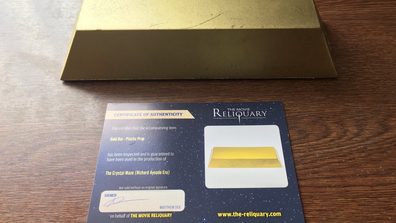 #moviereliquary A Genuine ‘Gold Bar’ prop from The Crystal Maze TV Show:Review