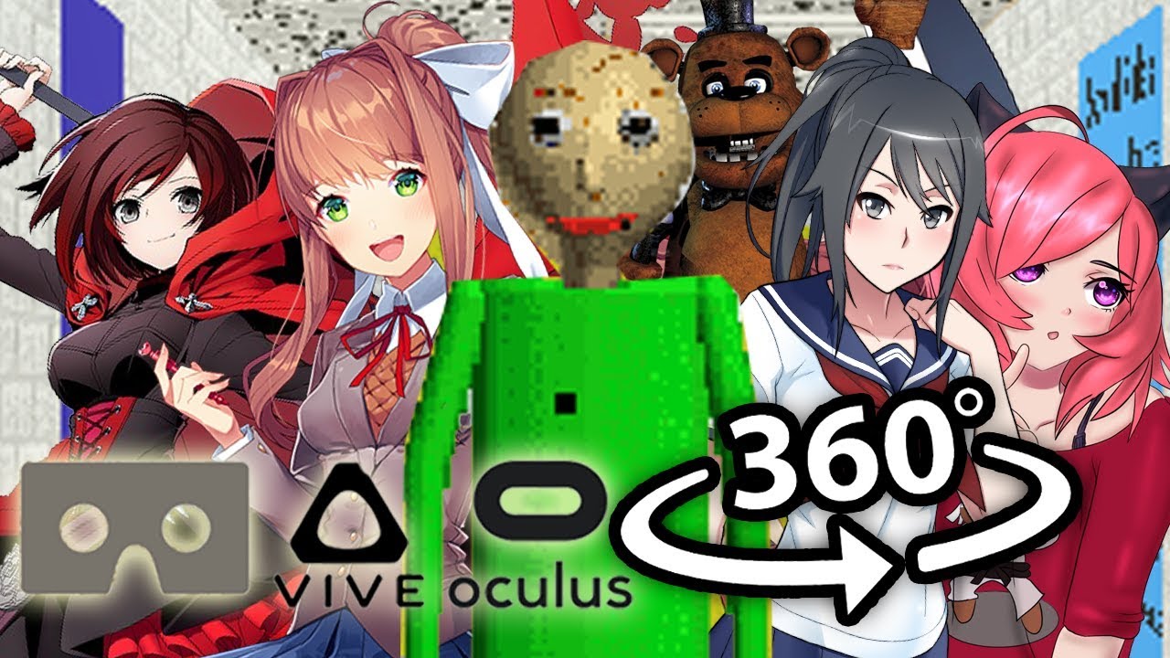 Meme dance 360: Baldi, Monika, Yan Sim, Freddy And Rwby 360 VR
