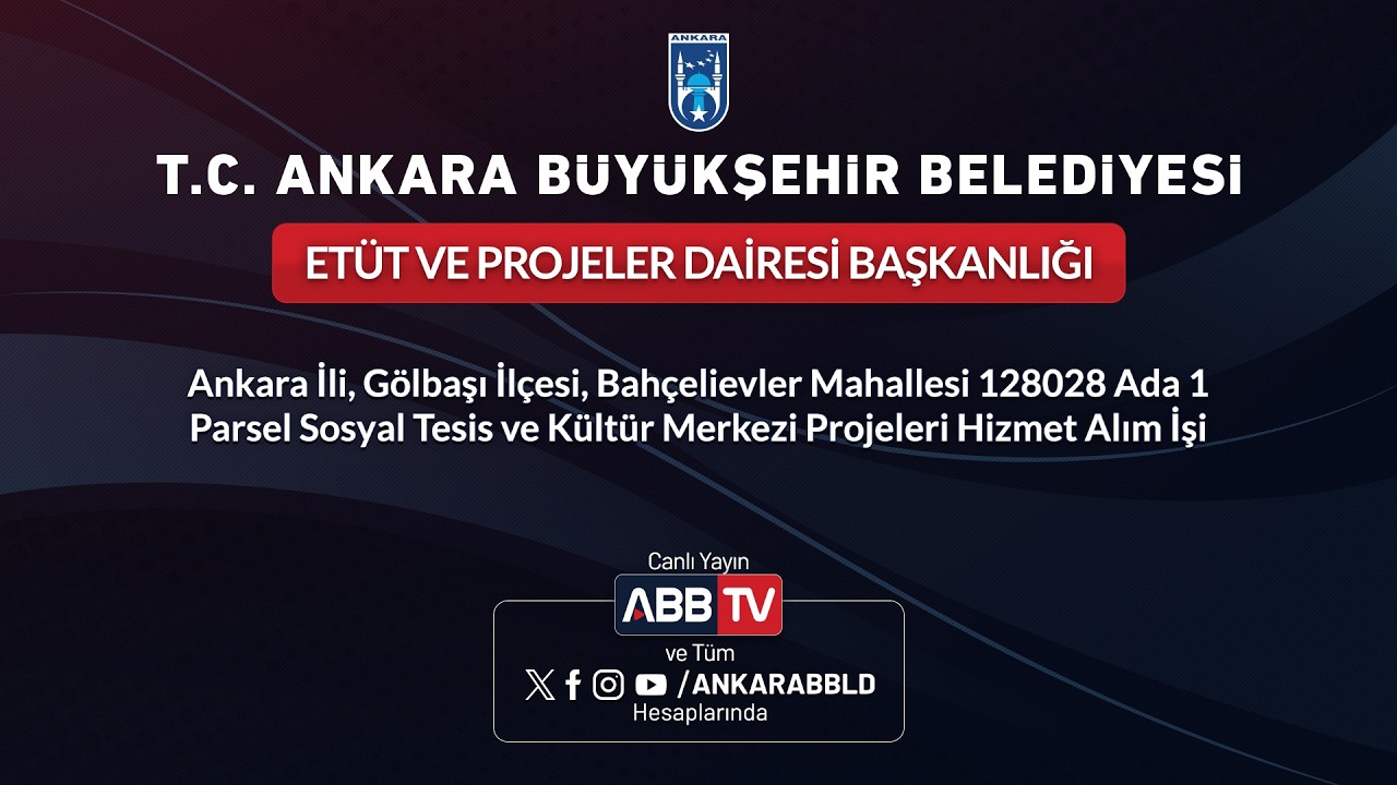 ETÜT VE PROJELER DAİRESİ BAŞK.-128028Ada 1parsel Sosyal Tesis ve Kült. Merkezi Projeleri HizAlım İşi