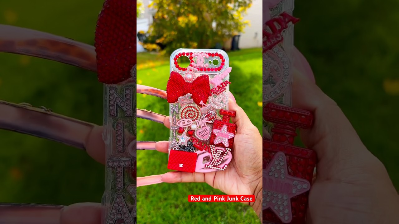 Red and Pink Junk Case⁡ #asmrvideo #asmr #junkcase #junknails #iphone #iphoneair #business